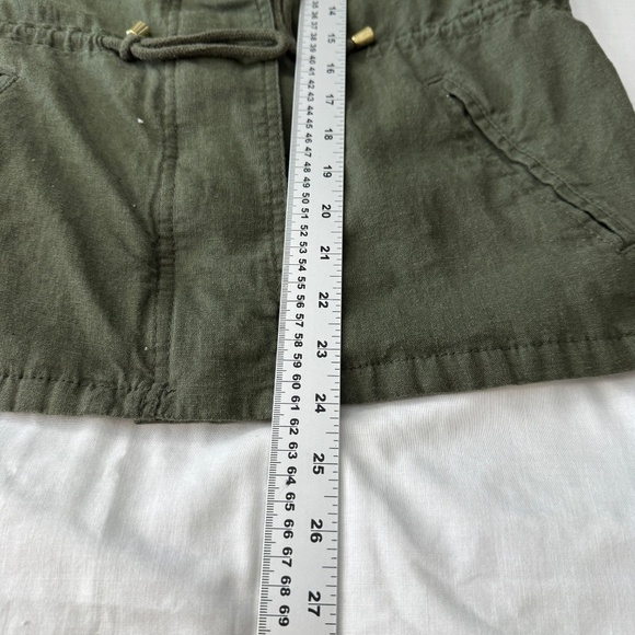 Old Navy Women's Zip Up Linen Field Jacket Collared Army Green Medium Outdoor - Picture 12 of 14